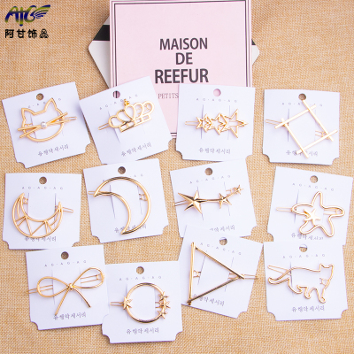 Elegant pearl hairpin chic chic Korean side of retro bow clip bangs clip hairpin top hair ornaments