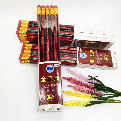 Red and black draw a pencil students writing wooden pencil manufacturers direct sales