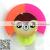 Doll shape highlighter boy girl 3 color highlighter round ring highlighter