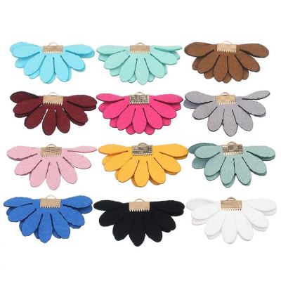 Korean velvet flower tassel earrings joker fashion trend accessories