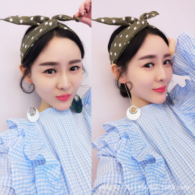 Japanese and Korean rabbit ear knot hair band with a variety of makeup face set hair band small fresh fruit headband wholesale