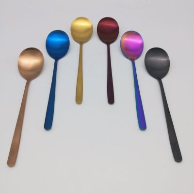 Korean 304 stainless steel spoon, matte enrolled spoon