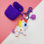 Cute colored unicorn headphone set key chain pendant student bag jewelry pendant