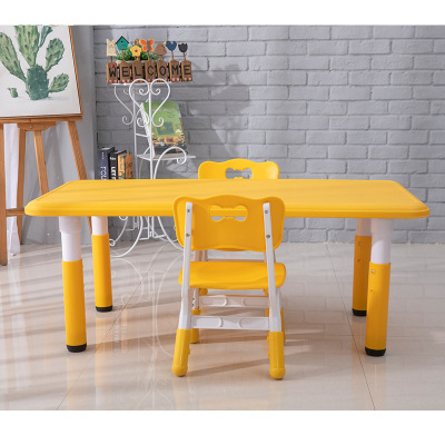 Kindergarten table and chair children table learning table plastic table long square table adjustable table 