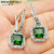 Amazon luxury european-style fashion lady eardrop lock shape zircon earrings