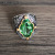 Rongyu Cross-Border Hot Jewelry for European and American Fashion Vintage Thai Silver Two-Tone Ring Olive Green Color Separation Ring