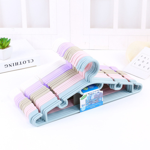 lt-1020 clothes hanger household multi-functional wide shoulder multi-hook clothes hanger wholesale plastic clothes rack non-slip clothes hanger