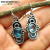 Rongyu new retro tai silver sea blue topa stone earrings fashion creative simple earrings