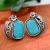 Rongyu 2019 New Style Earrings Plated 925 Antique Silver Earrings Hot Selling Retro Style Simple Temperament Turquoise Earrings