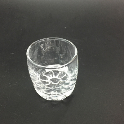 Manufacturers direct small eight immortals cup 3503-2 creative glass transparent drink cup teacups wholesale spot