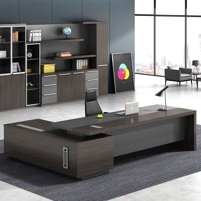 Boss Office Desk and Chair Combination Plate Executive Desk Manager Desk Simple Modern Office Desk for Boss Office Home