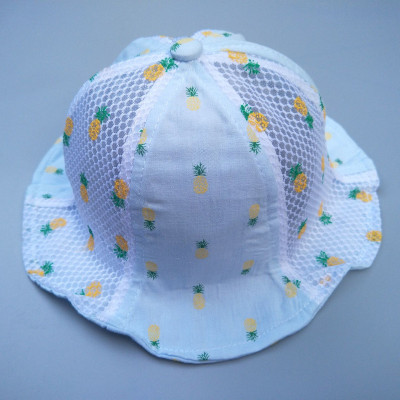 New summer children hollow pineapple fisherman sun hat 1-3 years old baby hat manufacturers wholesale
