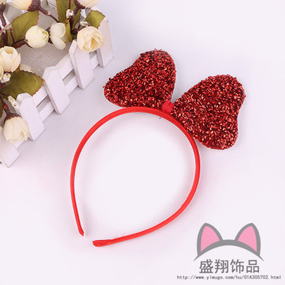 Headband sequins big bow hair card express cartoon costume head accessories Minnie hair ornaments Disney Headband