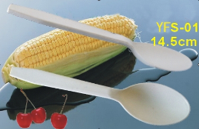 Environment-friendly degradable corn starch disposable tableware disposable spoon