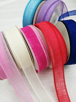 High-end snow yarn with flower packaging material ribbon handmade bow material