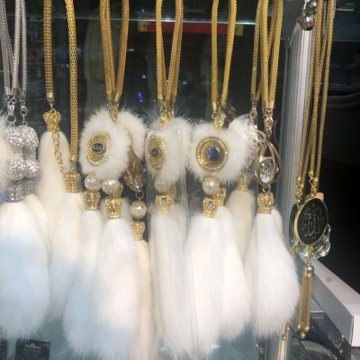 Fine mink hair pendant real hair car ornaments plush pendant selling like hot cakes