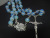Opal cross necklace religious Christian jewelry natural stone rosary necklace wholesale