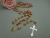 Spot Catholic Rosary Ornament Wholesale Cross Necklace Religious Christian Plastic Rose Bead Necklace