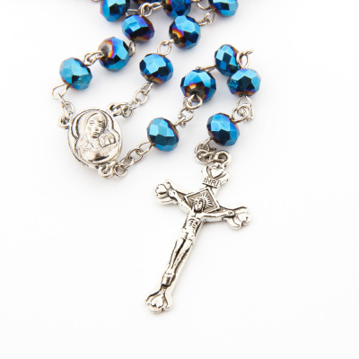 Rosary who necklace religious accessories wholesale polychromatic 6 * 8 mm