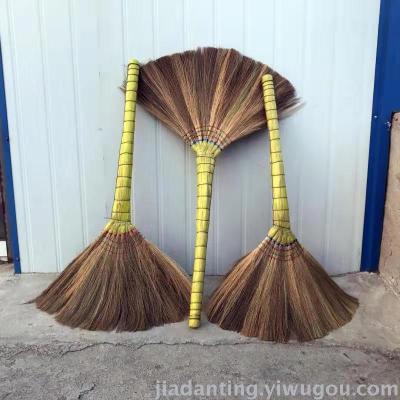 Wholesale Household Soft Fur Broom Artificial Pteris Multifida Poir Broom Soft Single Lazy Set Sweep Mango Grass Broom Broom Straw Broom