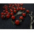 Catholic Christian bronze European and American antique red glass beads cross jewelry rosary necklace
