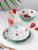 Lovely strawberry ceramic bowl creative bowl home minimalist plate Japanese breakfast plate