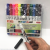 8-color and 12-color PVC bag whiteboard pen erasable marker pen graffiti pen color whiteboard pen set