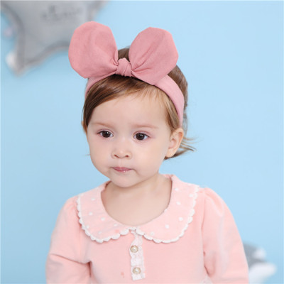 South Korea autumn and winter new environmental protection headwear for children baby hair band cotton linen cloth baby hair head flower 0-2 years old