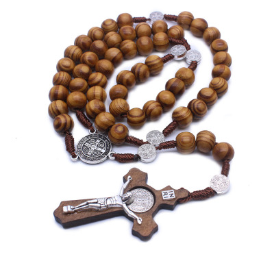 Rosary who Rosary necklace checking wooden cross necklace religious ornaments 33 g