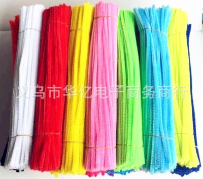 The Children 's IIY kindergarten manual labor material 6 mm twist stick color hair root strip plush