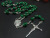 Who articles of worship religious ornaments cross rosary natural malachite necklace