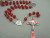 Red bead crucifix necklace wholesale religious Christian jewelry