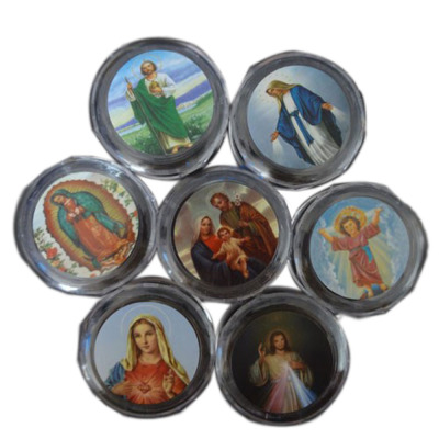 Spot wholesale transparent plastic box rosary Catholic cross packaging box icon packaging box custom