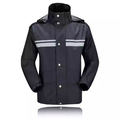 Protectgod fashion Glow-light reflective Raincoat breathable split raincoat suit jacket and trousers