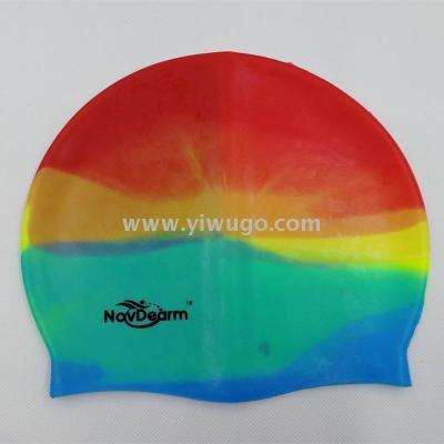 Swimming cap silicone Swimming cap ordinary monochrome color Swimming cap