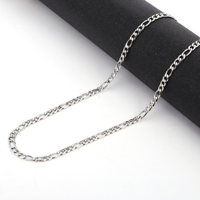 Titanium Steel Necklace Wholesale Men's and Women's Stainless Steel Necklace Amazon AliExpress Foreign Trade Ornament DIY Ornament Accessories