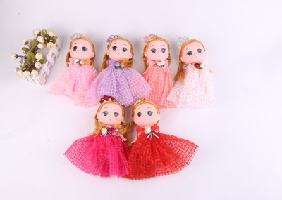 Girl wedding dress key chain doll ornaments pendant packaging bouquet dolls toys
