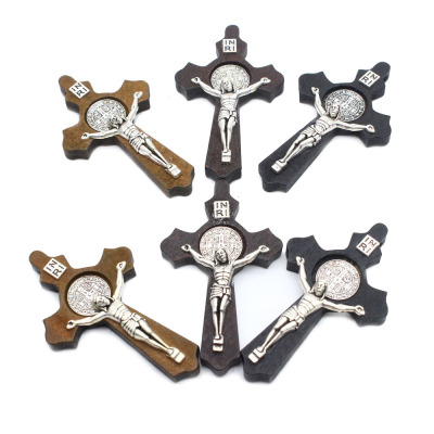 3.5 * 6 cm wooden cross bitter like who Jesus Christ pendant accessories religious ornaments