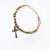 Natural Stone Bracelet Christ Jesus Cross Bracelet String Beads Bracelet (Elastic String )Bracelet
