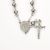 6 mm stainless steel rosary necklace cross Christ bracelet set