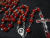 Red bead crucifix necklace wholesale religious Christian jewelry