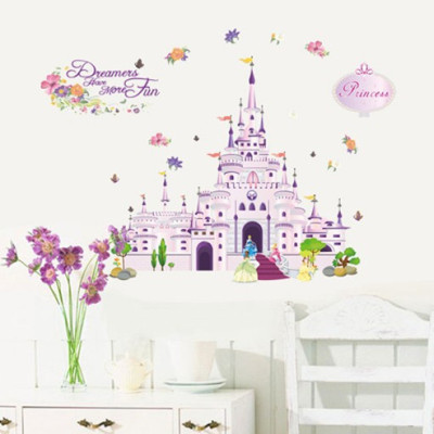 The New hot sale cartoon wall wall stickers cartoon castle children room bedroom decoration stick