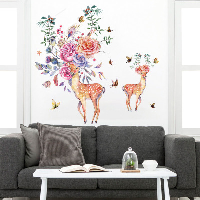 New hand - made wall stickers sika deer sitting room, the head of the bedroom porch dining room doors and Windows decorative wall stickers
