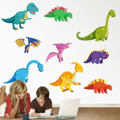 The New trade wall stickers wholesale express cartoon dinosaur series stickers living room bedroom wall stickers