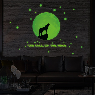 The New wall paste second-class animal luminous paste living room bedroom background wall decoration luminous stickers