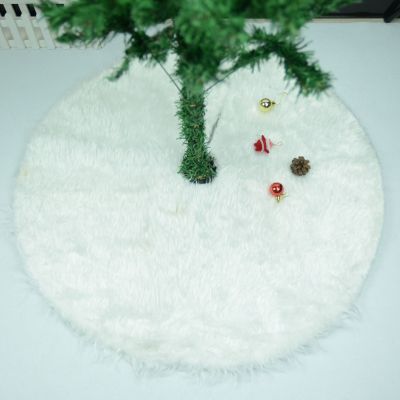 Christmas Decoration Supplies Plush Tree Skirt Pure White Long Hair Christmas-Tree Skirt Tree Skirt Christmas Tree Decoration Tree Skirt Accessories