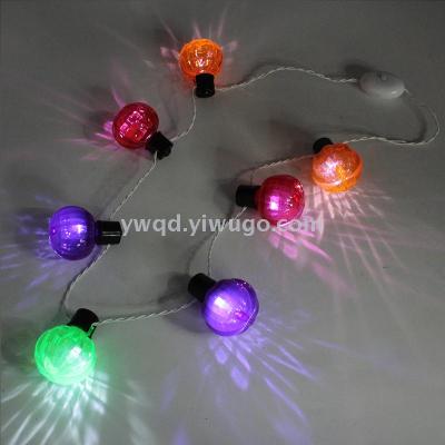ZD Factory Direct Sales Foreign Trade Popular Style Light Bulb Necklace Halloween Christmas Party Supplies