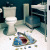 Cartoon Shark 3D Wall Stickers Children's Room Bathroom Floor Decoration Removable Wall Stickers