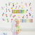 New Cartoon Removable Wall Stickers Animal English Letters Children's Room Kindergarten Background Decoration