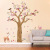 Hot style large wall stickers 3 can remove the children 's room background wall decorative paintings watercolor trees and deer